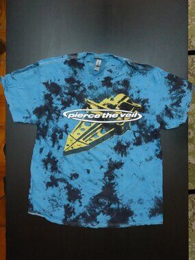 Pierce The Veil Blue Tie Dye Unisex Mens XL T-Shirt LIKE NEW